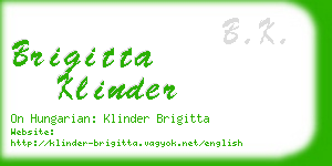 brigitta klinder business card